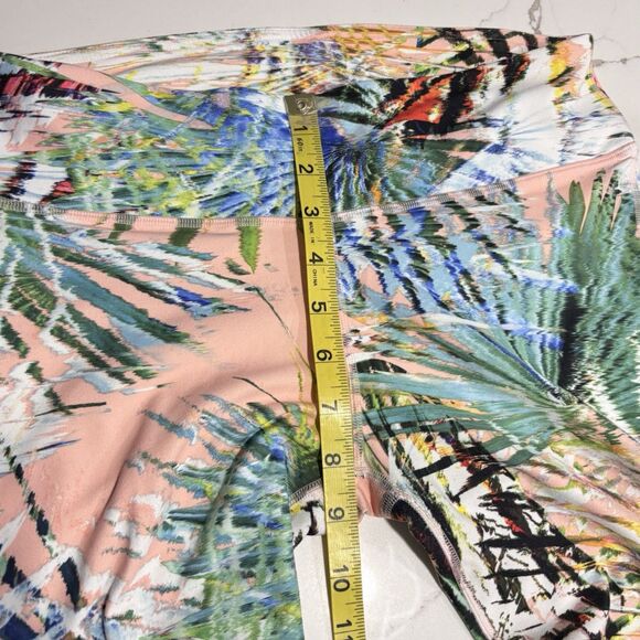 Fabletics PowerHold Discontinued Rare Leggings Peach Tropical Palm Print Yoga S - Picture 15 of 15